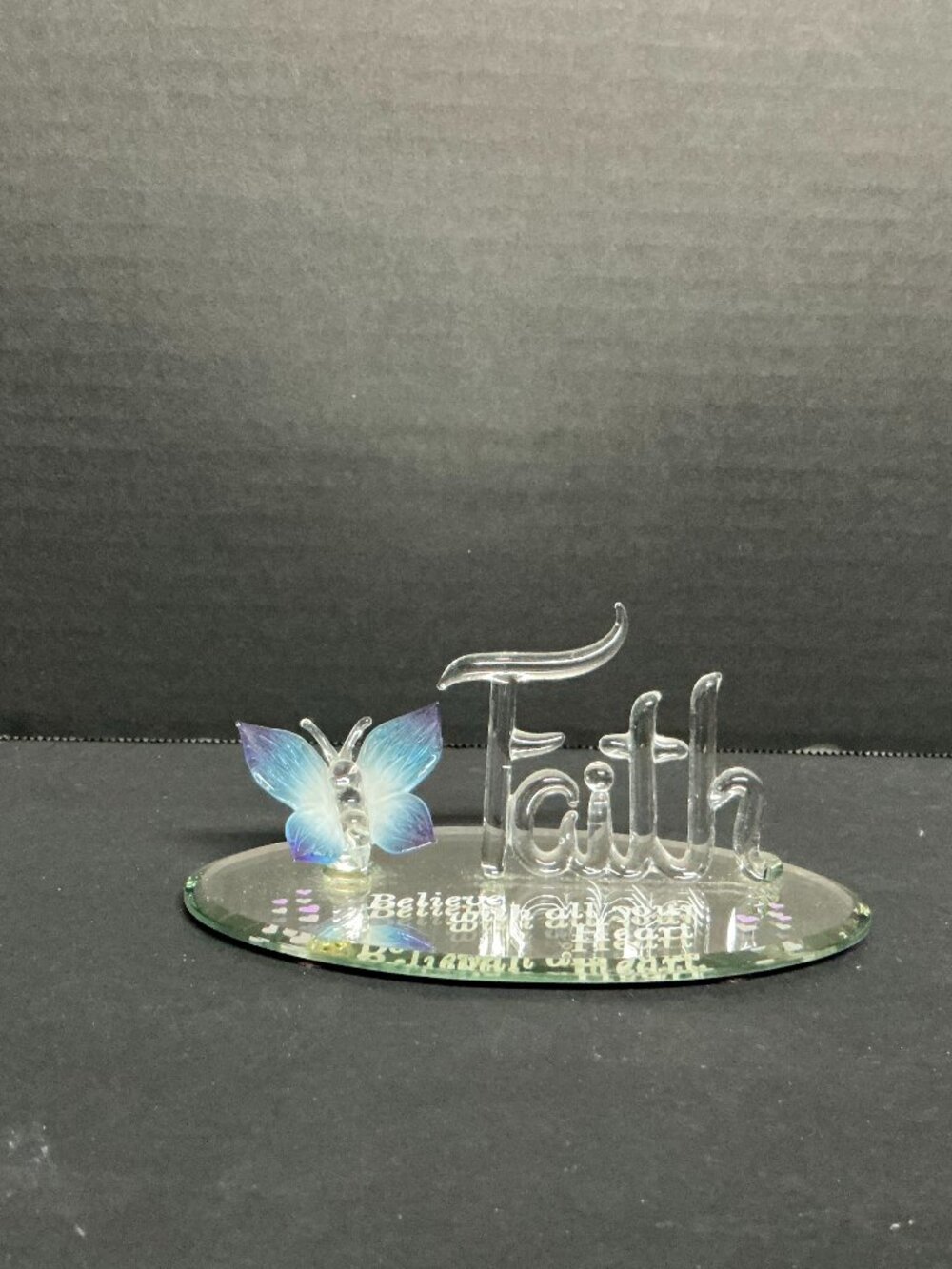 Faith – Believe with all your Heart Glass Figurine